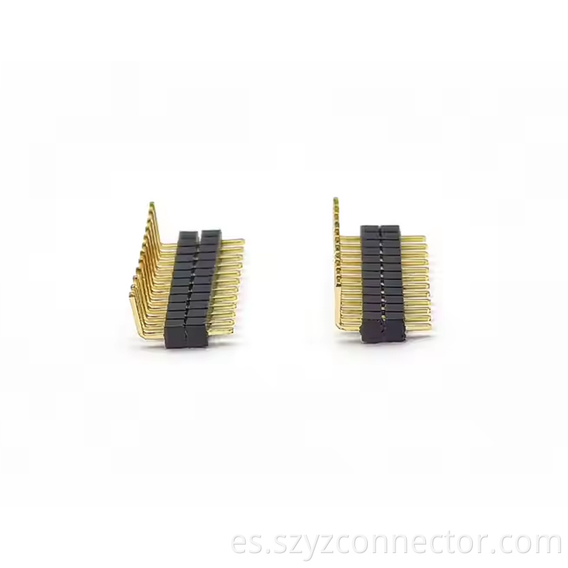 Conector de clavija de paso de 1,0 mm en ángulo recto H1.01.5 SQ0.3 12P-150P (2) 1.0mm Pitch Pin Header Right Angle H1.01.5 SQ0.3 12P-150P (2)